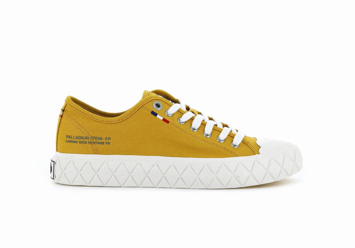 Palladium Palla Ace Canvas Mens Low Top Sneakers Yellow Australia [FCOSIQ-286]